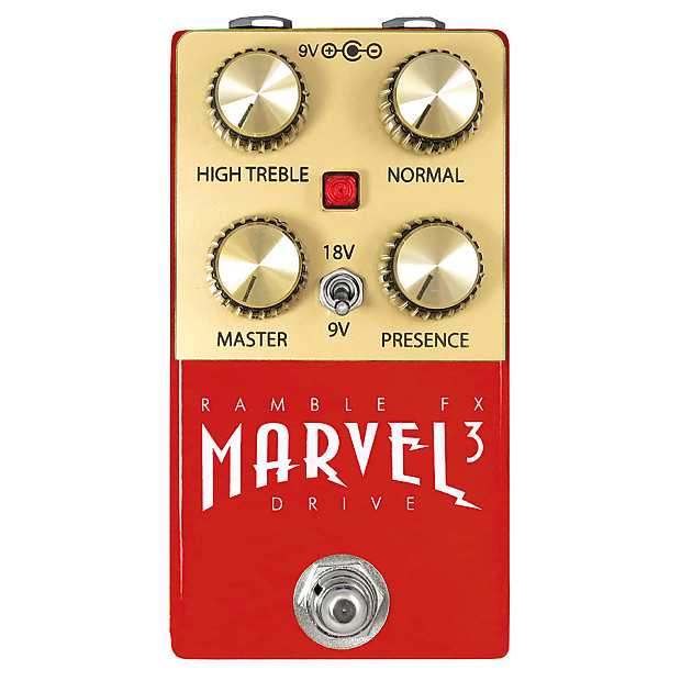 Sale | Ramble FX Marvel Drive V3 Overdrive Effects Pedal